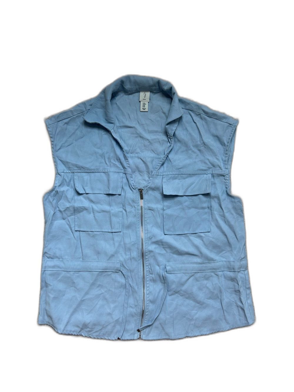 Joie Light Blue Utility Vest Lightweight Layering Jacket Women's Medium